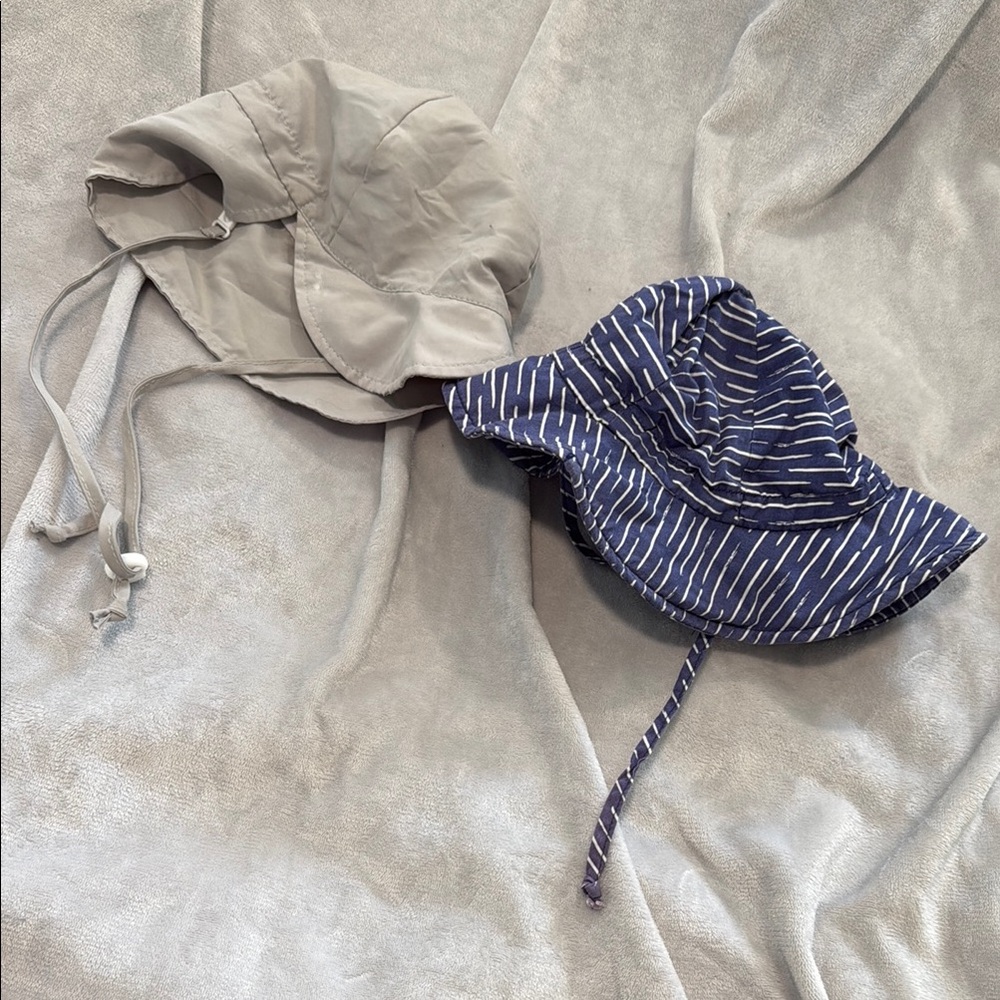 Kids' Blue and Gray Sun Hats